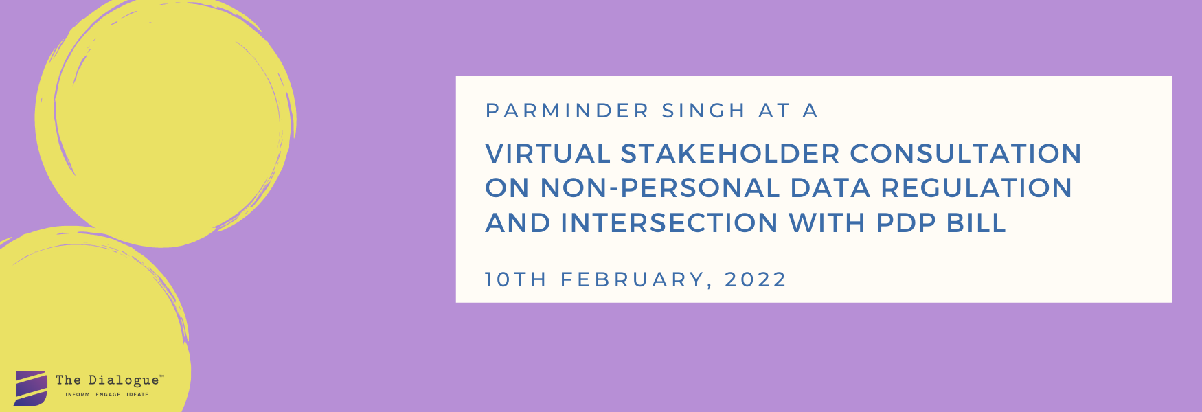 Virtual Stakeholder Consultation on Non-Personal Data Regulation and Intersection with PDP Bill