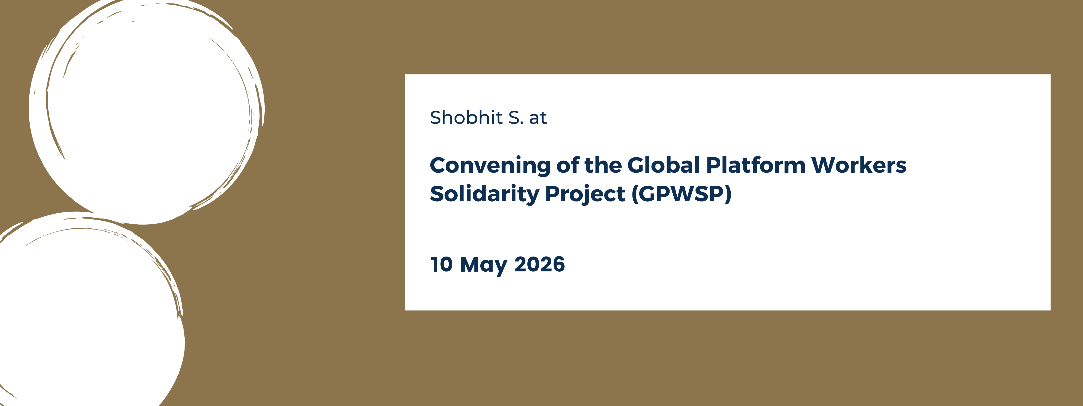  Convening of the Global Platform Workers Solidarity Project (GPWSP)