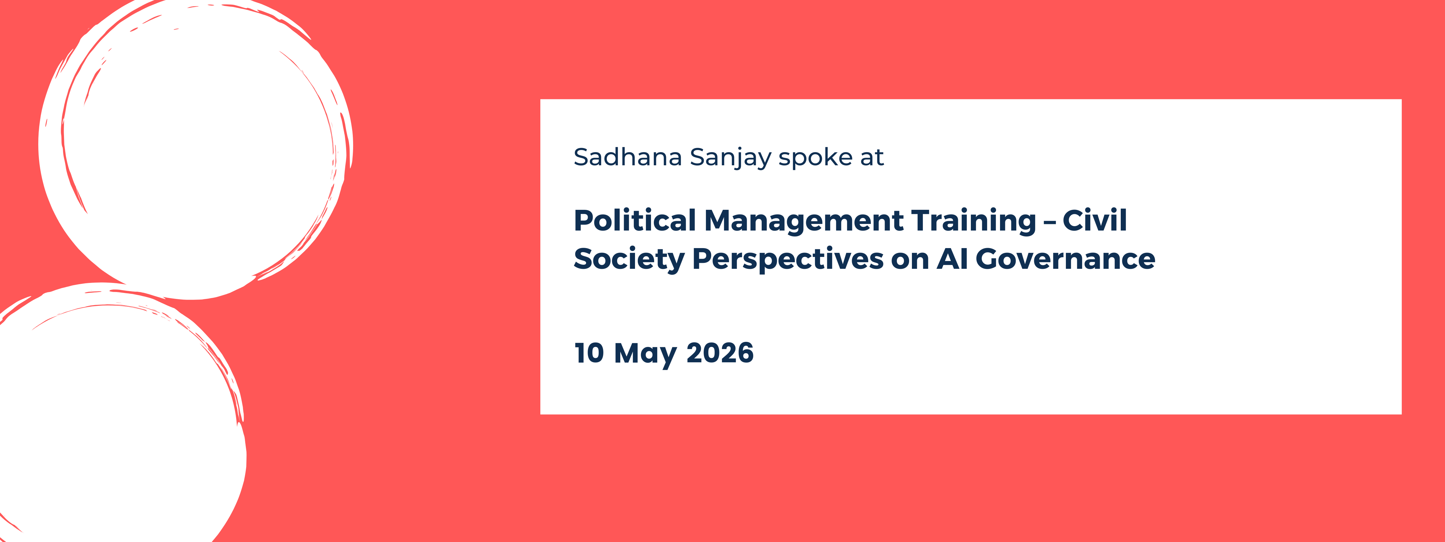 Political Management Training – Civil Society Perspectives on AI Governance