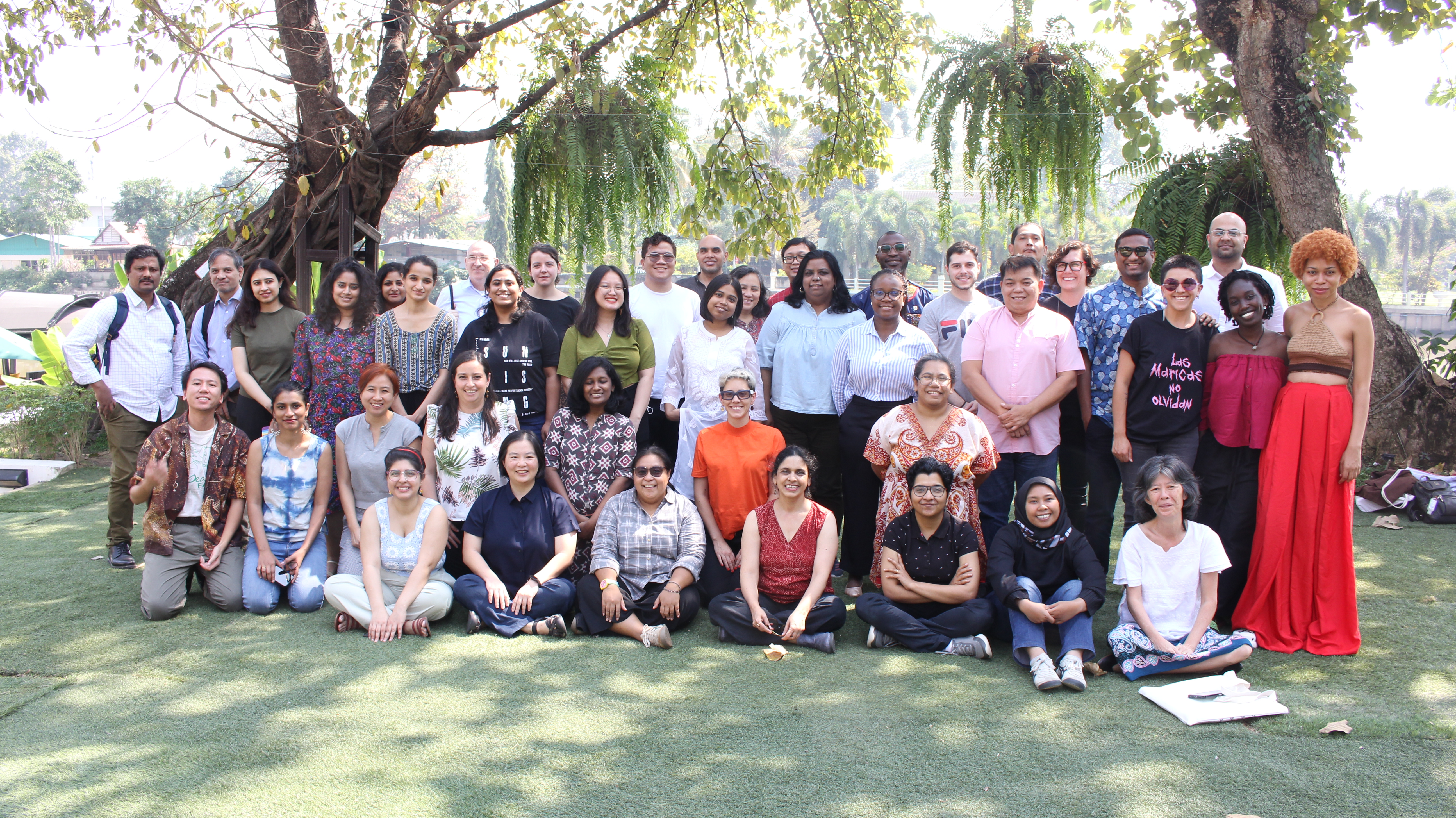 A group photo of the participants, resource persons, and staff members affiliated with the residential institute on Frontiers and Frames for the New Digitality